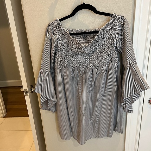 Nordstrom Bp smocked off the shoulder dress - Picture 2 of 4